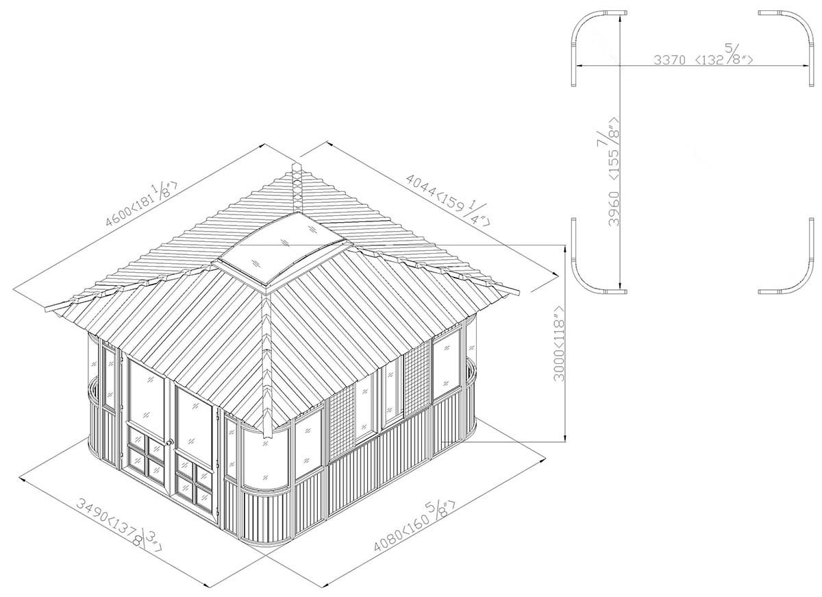 Aspen 12x14 architectural drawing