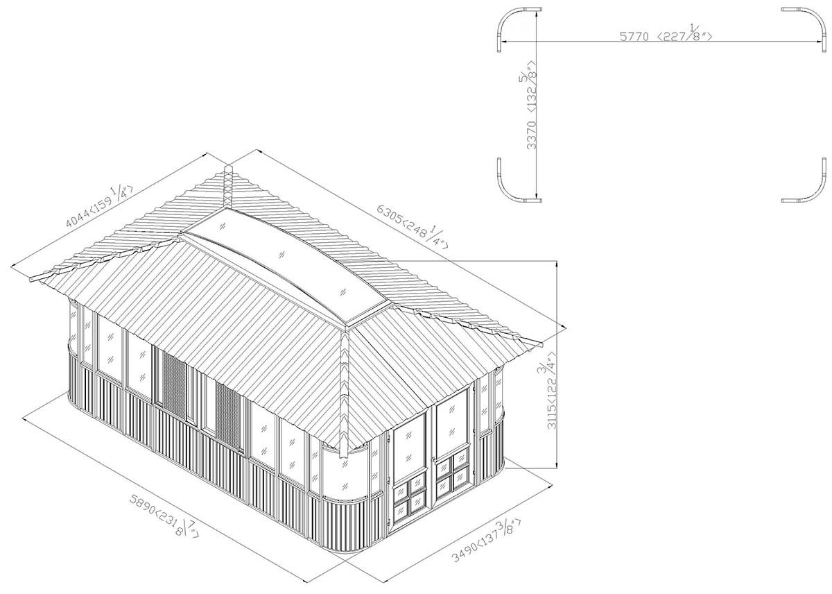 Aspen 12x20 architectural drawing