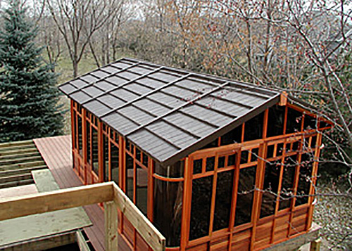 chalet gazebo roof view