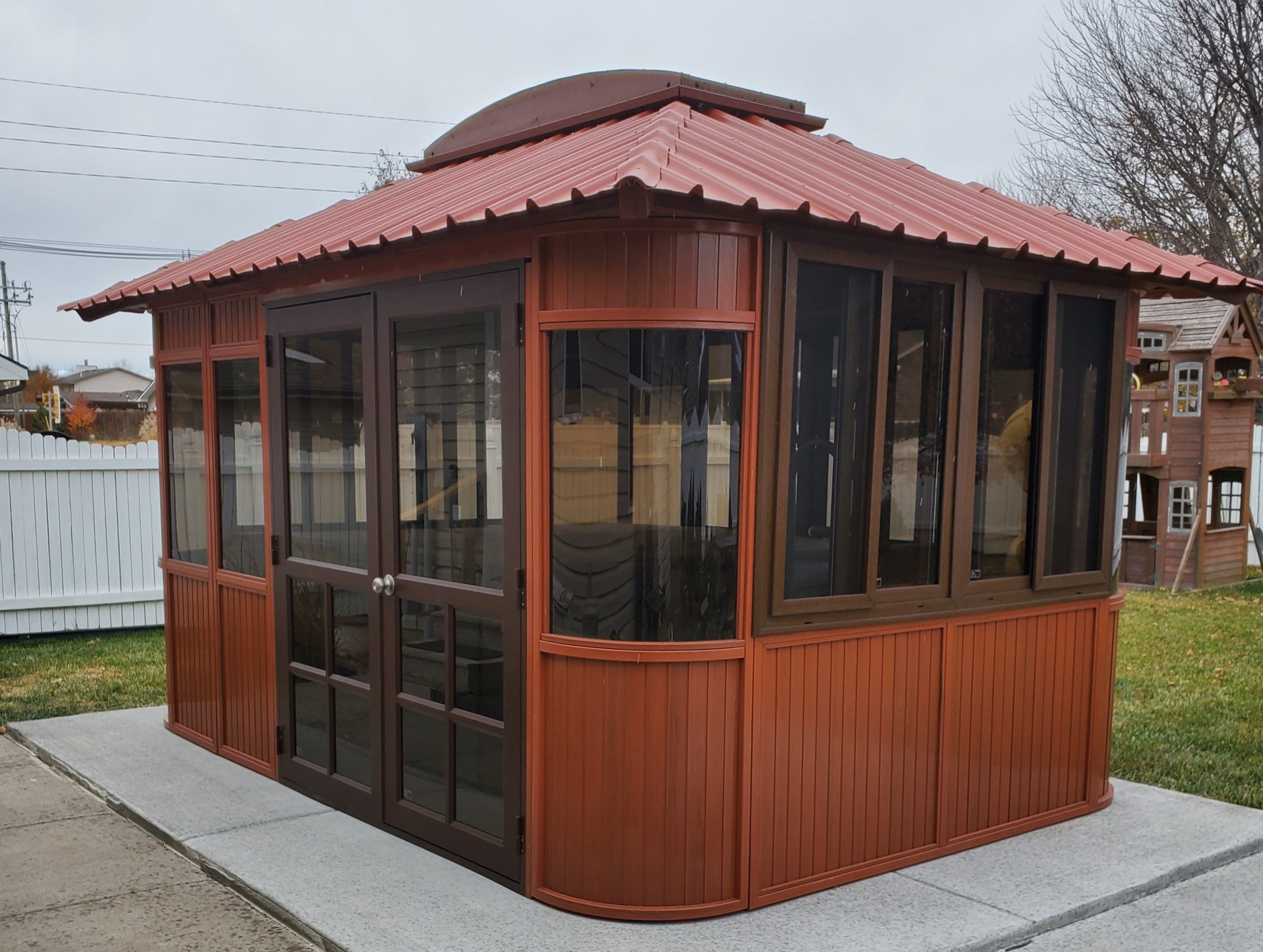 Aspen 10x14 Hot Tub Enclosure - Peak Specialty, image size:2560x1930